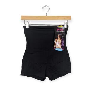 NWT Maidenform Black High Waist Boyshorts Cool Comfort Shapewear Size M